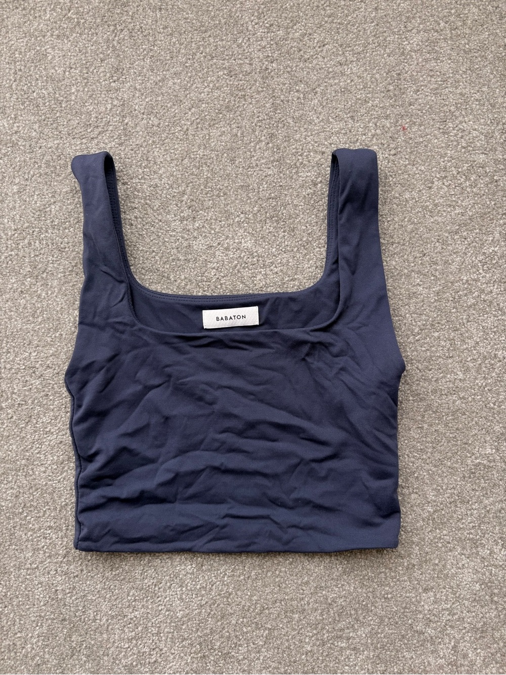Babaton Square-Neck Contour Tank - Navy